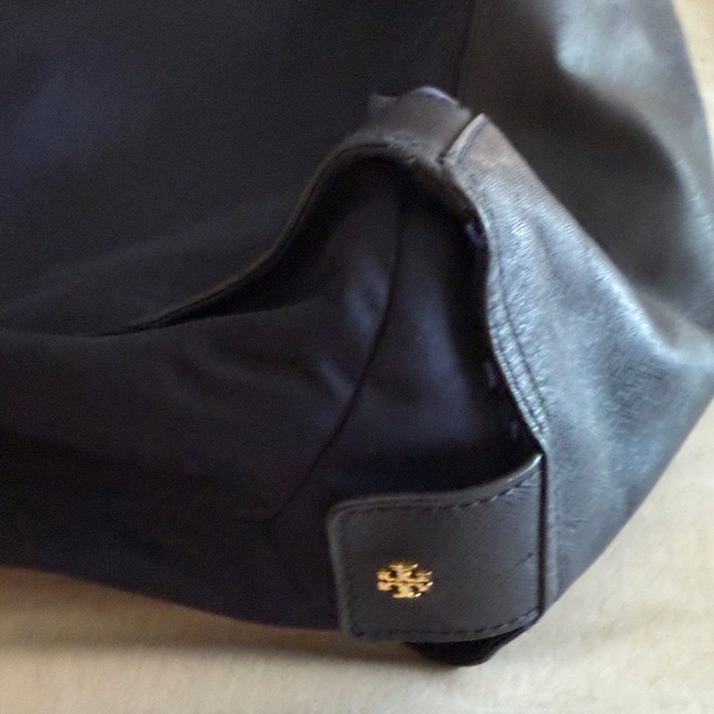 Tory Burch Dark Blue ELLA Tote with Logo - Picture 13 of 13